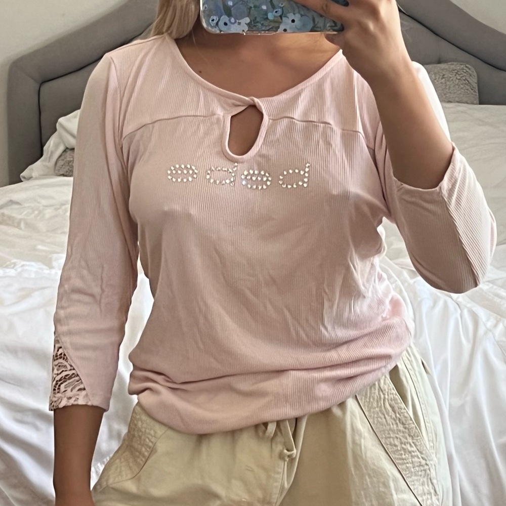 Y2K Pink Bebe top